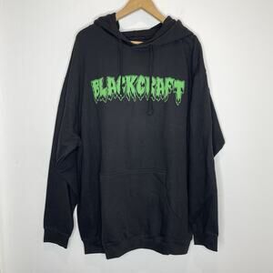 Blackcraft Pullover Hoodie Mens 2XL Black Green Sweatshirt Spell Out